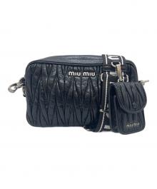 MIU MIU（ミュウミュウ）の古着「マテラッセ　ショルダーバッグ」｜ブラック