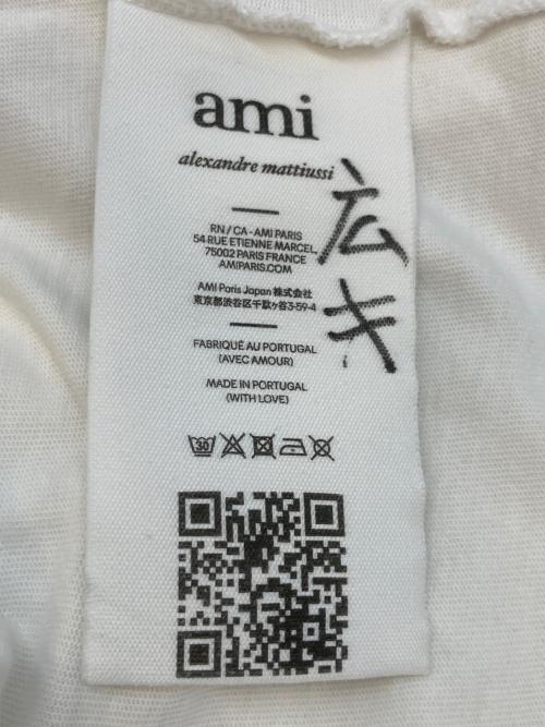 AMI PARIS（アミ パリス）AMI PARIS (アミ パリス) 半袖カットソー ホワイト サイズ:SIZE Mの古着・服飾アイテム