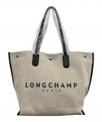 LONGCHAMPロンシャン）の古着「トートバッグ」｜ベージュ×ブラック