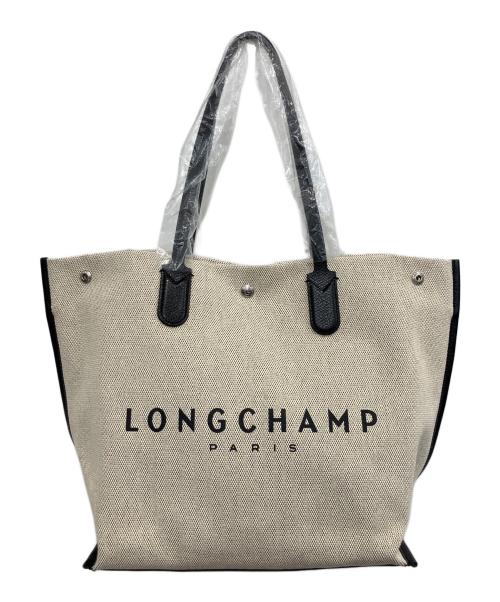 LONGCHAMP（ロンシャン）LONGCHAMP (ロンシャン) トートバッグ ベージュ×ブラックの古着・服飾アイテム