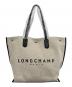 LONGCHAMP（ロンシャン）の古着「トートバッグ」｜ベージュ×ブラック