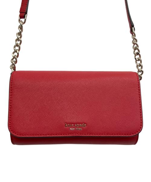 Kate Spade（ケイトスペード）Kate Spade (ケイトスペード) ショルダーウォレット レッドの古着・服飾アイテム