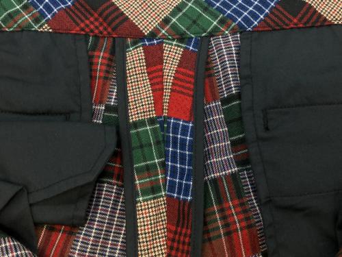 BEAMS PLUS（ビームスプラス）BEAMS PLUS (ビームスプラス) ドビーチェック パッチワークライク ドローストリングストラウザーズ チェックパンツ マルチカラー サイズ:SIZE Lの古着・服飾アイテム