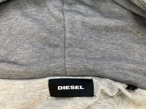 DIESEL（ディーゼル）DIESEL (ディーゼル) デニム生地切替ジップアップパーカー グレー×ブルー サイズ:SIZE Lの古着・服飾アイテム