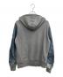 DIESEL (ディーゼル) デニム生地切替ジップアップパーカー グレー×ブルー サイズ:SIZE L：6000円