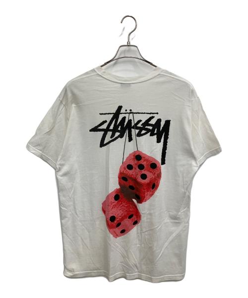 stussy（ステューシー）stussy (ステューシー) 半袖カットソー ホワイト サイズ:SIZE Lの古着・服飾アイテム