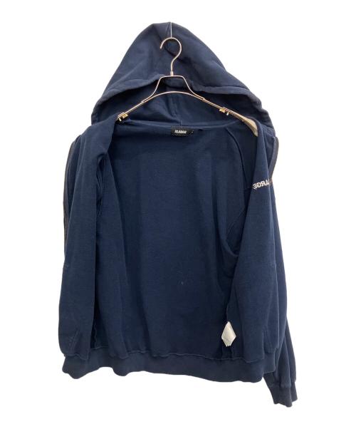 X-LARGE（エクストララージ）X-LARGE (エクストララージ) STANDARD LOGO ZIP HOODED SWEATSHIRT ジップパーカー ネイビー サイズ:SIZE Lの古着・服飾アイテム