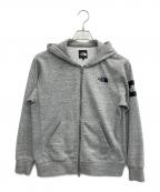 THE NORTH FACEザ ノース フェイス）の古着「Face Square Logo FullZip ジップパーカー」｜グレー