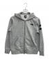 THE NORTH FACE（ザ ノース フェイス）の古着「Face Square Logo FullZip ジップパーカー」｜グレー