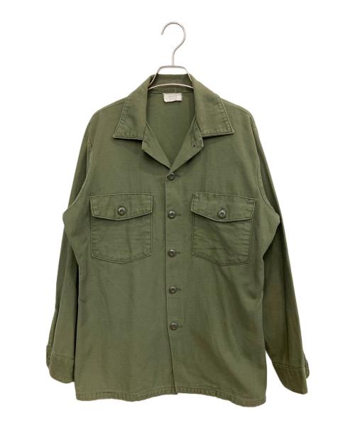Bertie Industries（バーティ インダストリーズ）BERTIE INDUSTRIES (バーティ インダストリーズ) UTILITY　ミリタリーシャツ オリーブ サイズ:15 1/2 ×33の古着・服飾アイテム