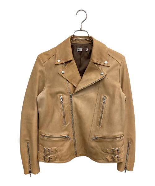 AMERICAN RAG CIE（アメリカンラグシー）AMERICAN RAG CIE (アメリカンラグシー) ダブルライダースジャケット ベージュ サイズ:SIZE 1の古着・服飾アイテム