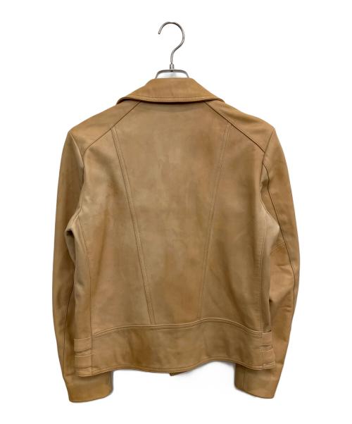 AMERICAN RAG CIE（アメリカンラグシー）AMERICAN RAG CIE (アメリカンラグシー) ダブルライダースジャケット ベージュ サイズ:SIZE 1の古着・服飾アイテム