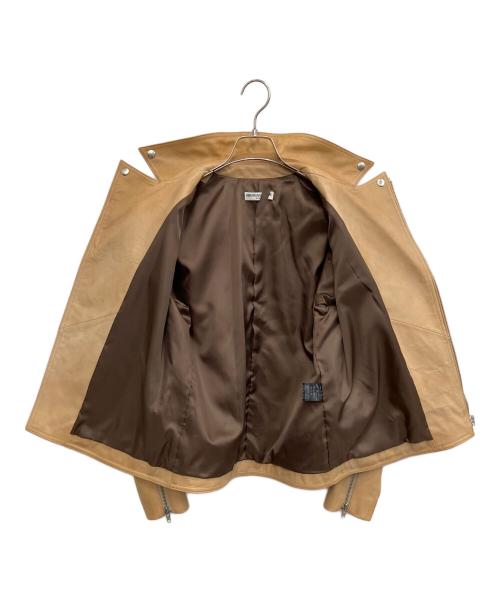 AMERICAN RAG CIE（アメリカンラグシー）AMERICAN RAG CIE (アメリカンラグシー) ダブルライダースジャケット ベージュ サイズ:SIZE 1の古着・服飾アイテム
