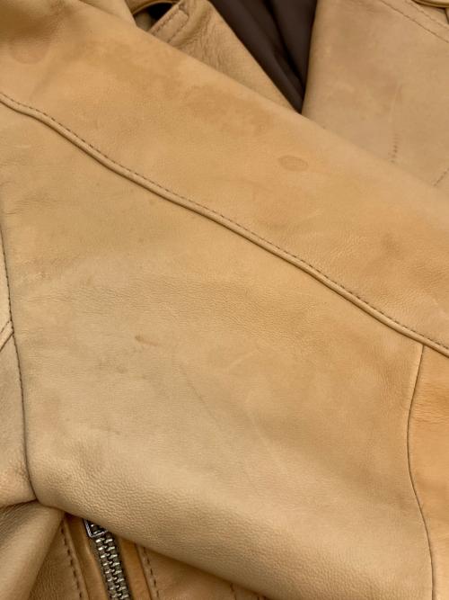 AMERICAN RAG CIE（アメリカンラグシー）AMERICAN RAG CIE (アメリカンラグシー) ダブルライダースジャケット ベージュ サイズ:SIZE 1の古着・服飾アイテム