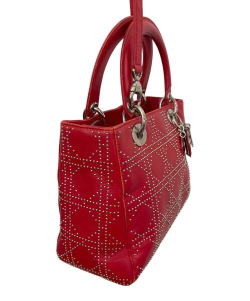 Christian Dior（クリスチャン ディオール）Christian Dior (クリスチャン ディオール) レディディオール スタッズ2WAYバック レッドの古着・服飾アイテム