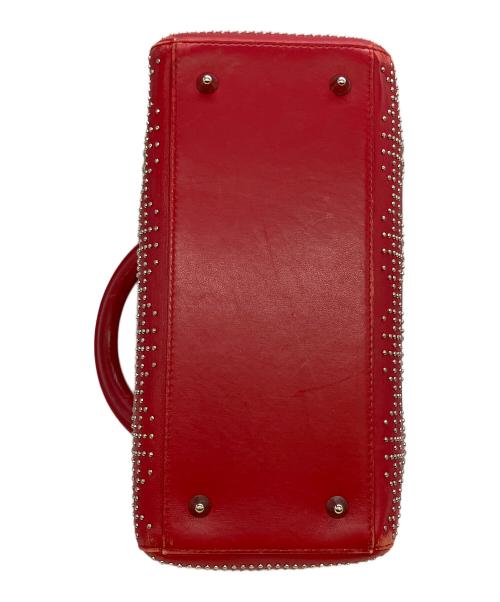 Christian Dior（クリスチャン ディオール）Christian Dior (クリスチャン ディオール) レディディオール スタッズ2WAYバック レッドの古着・服飾アイテム