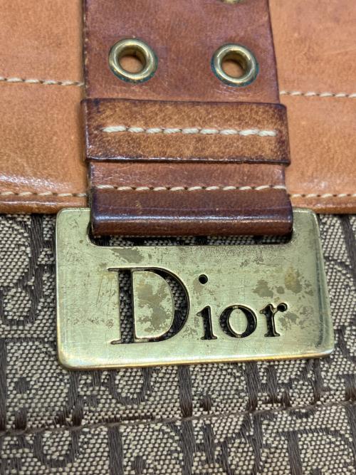 Christian Dior（クリスチャン ディオール）Christian Dior (クリスチャン ディオール) トロッター 2つ折り財布 ベージュ×ブラウンの古着・服飾アイテム
