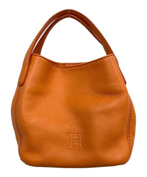 HIROFU（ヒロフ）HIROFU (ヒロフ) チッチョーネ　ハンドバッグ オレンジの古着・服飾アイテム