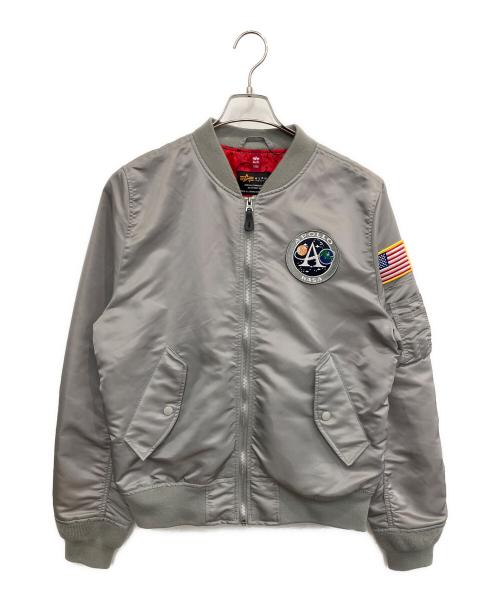 ALPHA INDUSTRIES（アルファインダストリーズ）ALPHA INDUSTRIES (アルファインダストリーズ) L-2B APOLLO Ⅱ FLIGHT JACKET ミリタリージャケット グレー サイズ:SIZE Mの古着・服飾アイテム