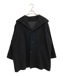 Y's（ワイズ）の古着「フーデッドウールコート」｜ブラック