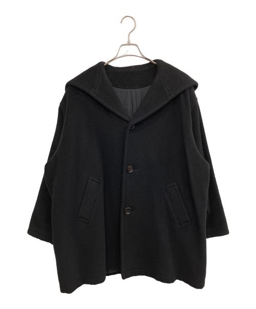 Y's（ワイズ）Y's (ワイズ) フーデッドウールコート ブラック サイズ:SIZE Freeの古着・服飾アイテム