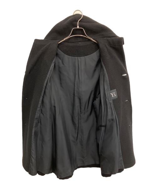 Y's（ワイズ）Y's (ワイズ) フーデッドウールコート ブラック サイズ:SIZE Freeの古着・服飾アイテム