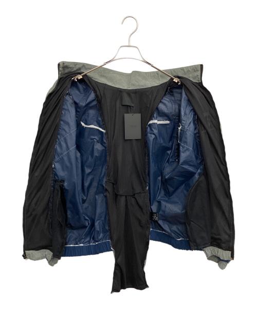 WEYEP（ウィエップ）WEYEP (ウィエップ) リメイクミリタリージャケット ウインドブレーカー グレー×ブルー サイズ:SIZE Mの古着・服飾アイテム