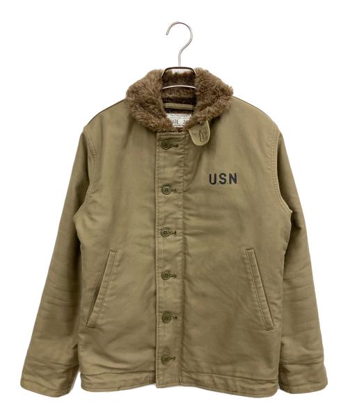 HOUSTON（ヒューストン）HOUSTON (ヒューストン) デッキジャケット グリーン サイズ:SIZE 36の古着・服飾アイテム