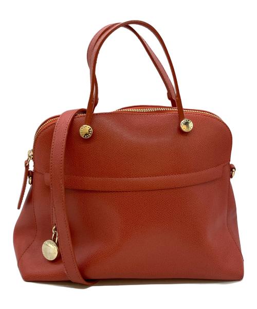 FURLA（フルラ）FURLA (フルラ) 2WAYハンドバッグ オレンジの古着・服飾アイテム