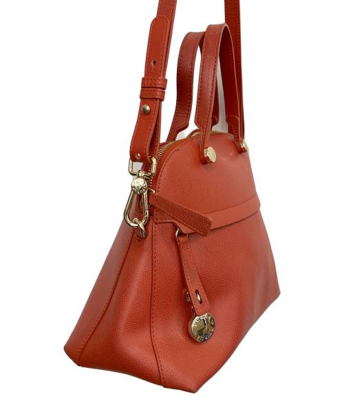 FURLA（フルラ）FURLA (フルラ) 2WAYハンドバッグ オレンジの古着・服飾アイテム