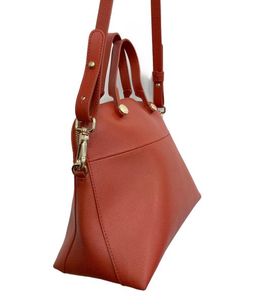 FURLA（フルラ）FURLA (フルラ) 2WAYハンドバッグ オレンジの古着・服飾アイテム