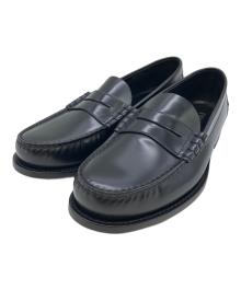 PRADA（プラダ）の古着「ブラッシュドレザー ペニーローファー」｜ブラック