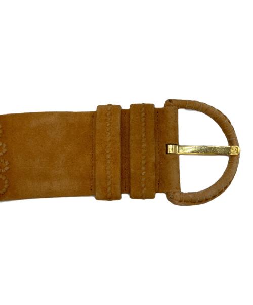 LOEWE（ロエベ）LOEWE (ロエベ) スウェードベルト ブラウン サイズ:SIZE 75の古着・服飾アイテム