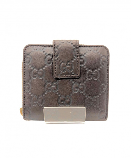 GUCCI（グッチ）GUCCI (グッチ) 2つ折り財布 ブラウンの古着・服飾アイテム