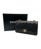 CHANELシャネル）の古着「ダブルチェーンショルダーバッグ」｜ブラック