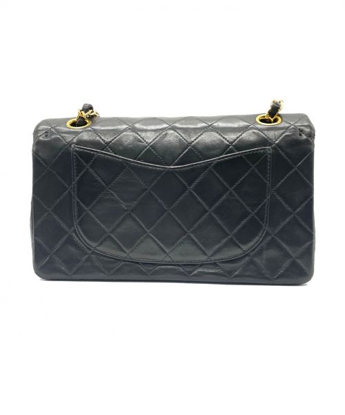 CHANEL（シャネル）CHANEL (シャネル) ダブルチェーンショルダーバッグ ブラックの古着・服飾アイテム