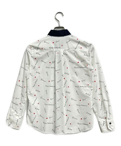 NARA CAMICIE（ナラカミーチェ）NARA CAMICIE (ナラカミーチェ) ブラウス ホワイト×ブラック サイズ:1の古着・服飾アイテム