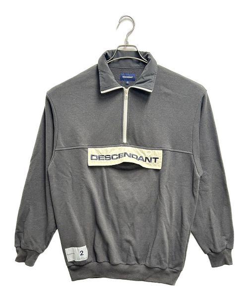 DESCENDANT（ディセンダント）DESCENDANT (ディセンダント) ハーフジップスウェット グレー サイズ:Mの古着・服飾アイテム