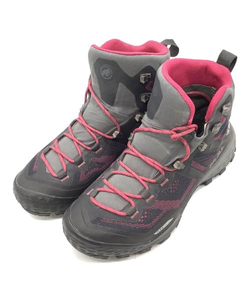 MAMMUT（マムート）MAMMUT (マムート) トレッキングシューズ グレー×ピンク サイズ:23.5cmの古着・服飾アイテム