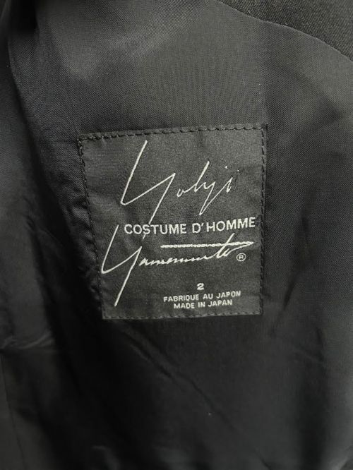 YOHJI YAMAMOTO（ヨウジヤマモト）YOHJI YAMAMOTO (ヨウジヤマモト) ウールギャバジン2Bジャケット ブラック サイズ:SIZE 2の古着・服飾アイテム
