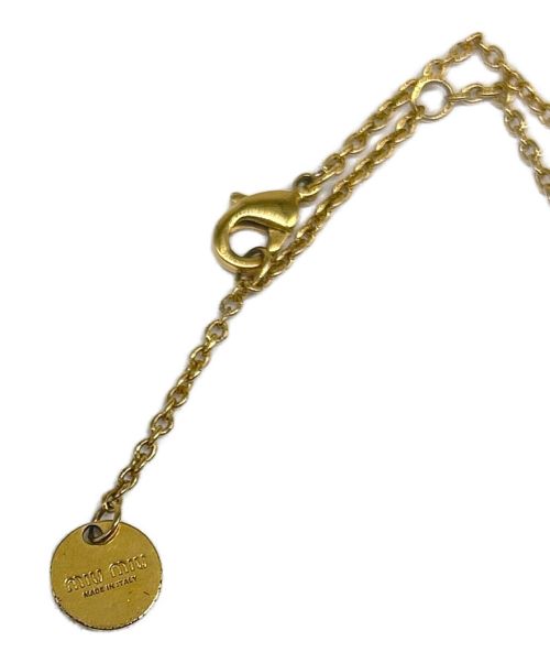 MIU MIU（ミュウミュウ）MIU MIU (ミュウミュウ) ネックレス ゴールドの古着・服飾アイテム