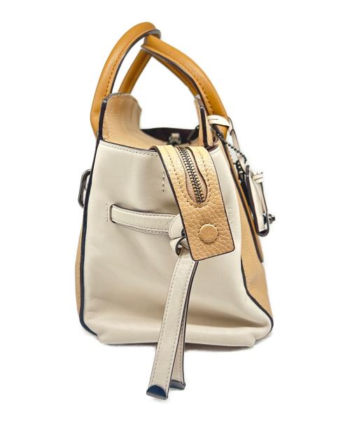 COACH（コーチ）COACH (コーチ) 2WAYトートバッグ ベージュ×ホワイトの古着・服飾アイテム