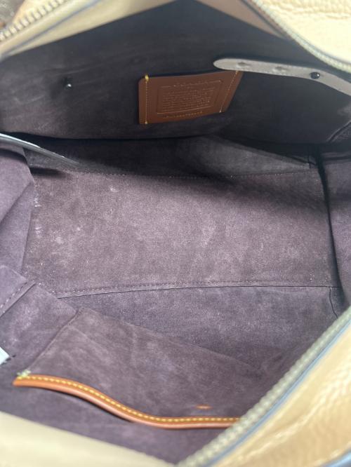 COACH（コーチ）COACH (コーチ) 2WAYトートバッグ ベージュ×ホワイトの古着・服飾アイテム