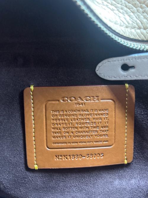 COACH（コーチ）COACH (コーチ) 2WAYトートバッグ ベージュ×ホワイトの古着・服飾アイテム