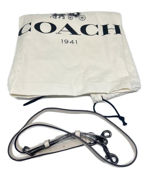 COACH（コーチ）COACH (コーチ) 2WAYトートバッグ ベージュ×ホワイトの古着・服飾アイテム
