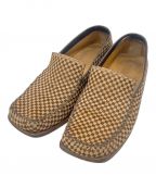 LOUIS VUITTONルイ ヴィトン）の古着「スリッポン / ダミエ ハラコ」｜ベージュ