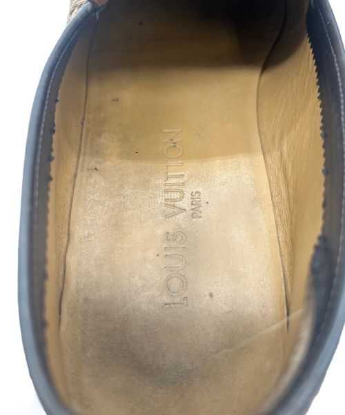 LOUIS VUITTON（ルイ ヴィトン）LOUIS VUITTON (ルイ ヴィトン) スリッポン / ダミエ ハラコ ベージュ サイズ:7の古着・服飾アイテム