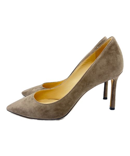 JIMMY CHOO（ジミーチュウ）JIMMY CHOO (ジミーチュウ) スウェードヒールパンプス グレー サイズ:23.5㎝の古着・服飾アイテム