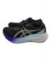 asics (アシックス) ランニングシューズ ブラック×イエロー サイズ:24.5㎝：6000円