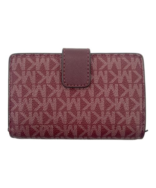 MICHAEL KORS（マイケル・コース）MICHAEL KORS (マイケルコース) 2つ折り財布 ボルドーの古着・服飾アイテム